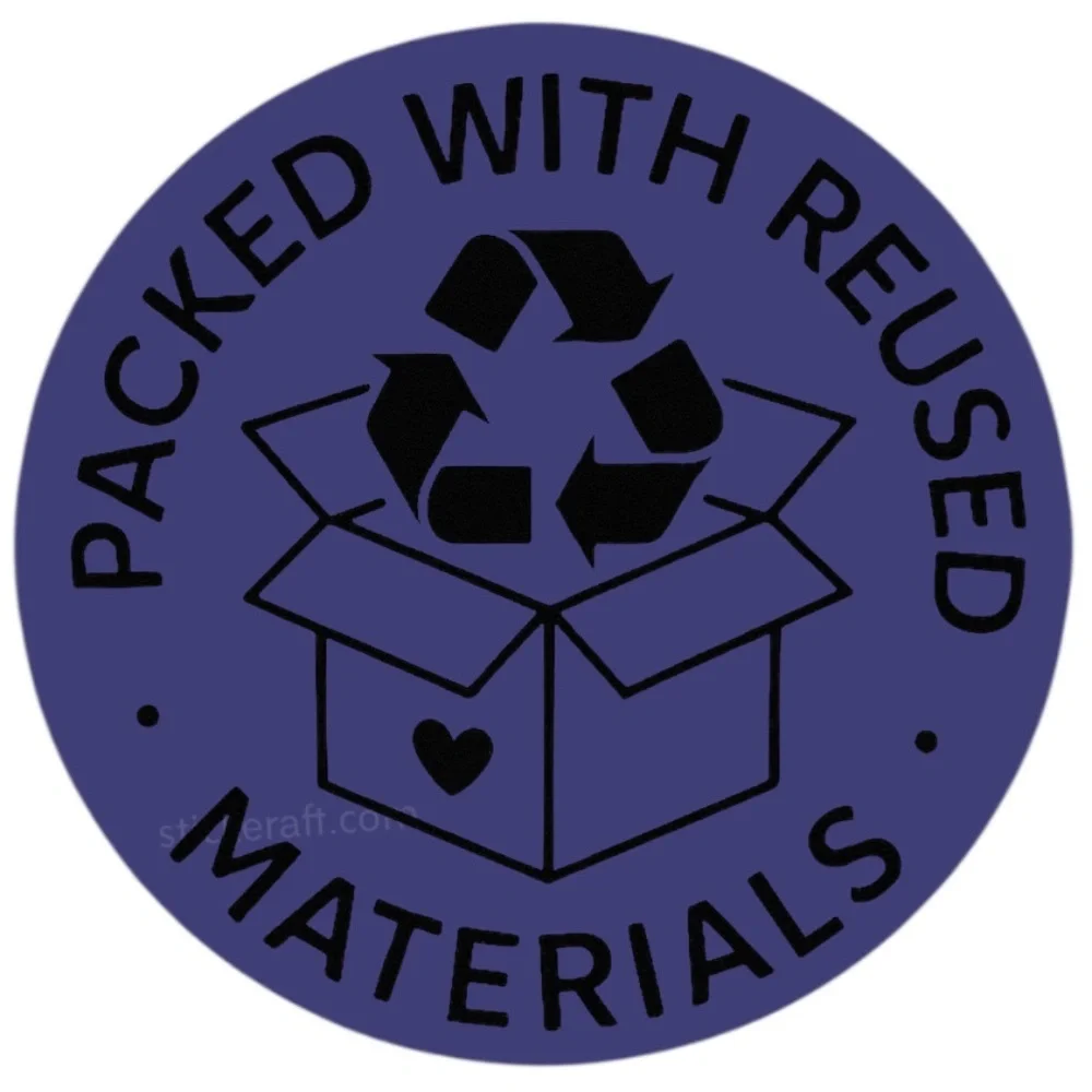 Packed With Reused Materials Stickers – 2